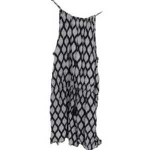 Mossimo Boho Black and White Print Shorts Romper L